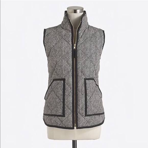 J Crew Herringbone Quilted Vest - Picture 2 of 4